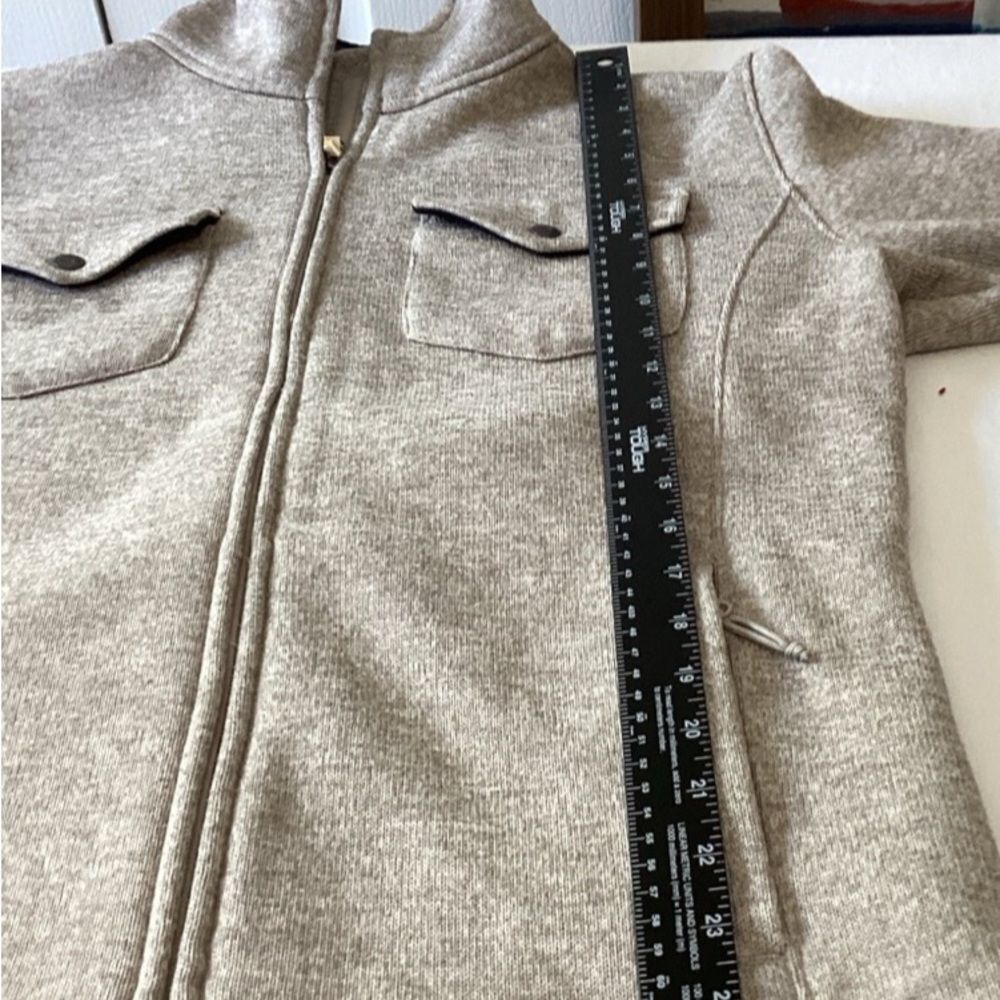 Mountain Khakis Sweater Jacket Men’s Size Large Color Tan Full Zip Pockets - Picture 10 of 10